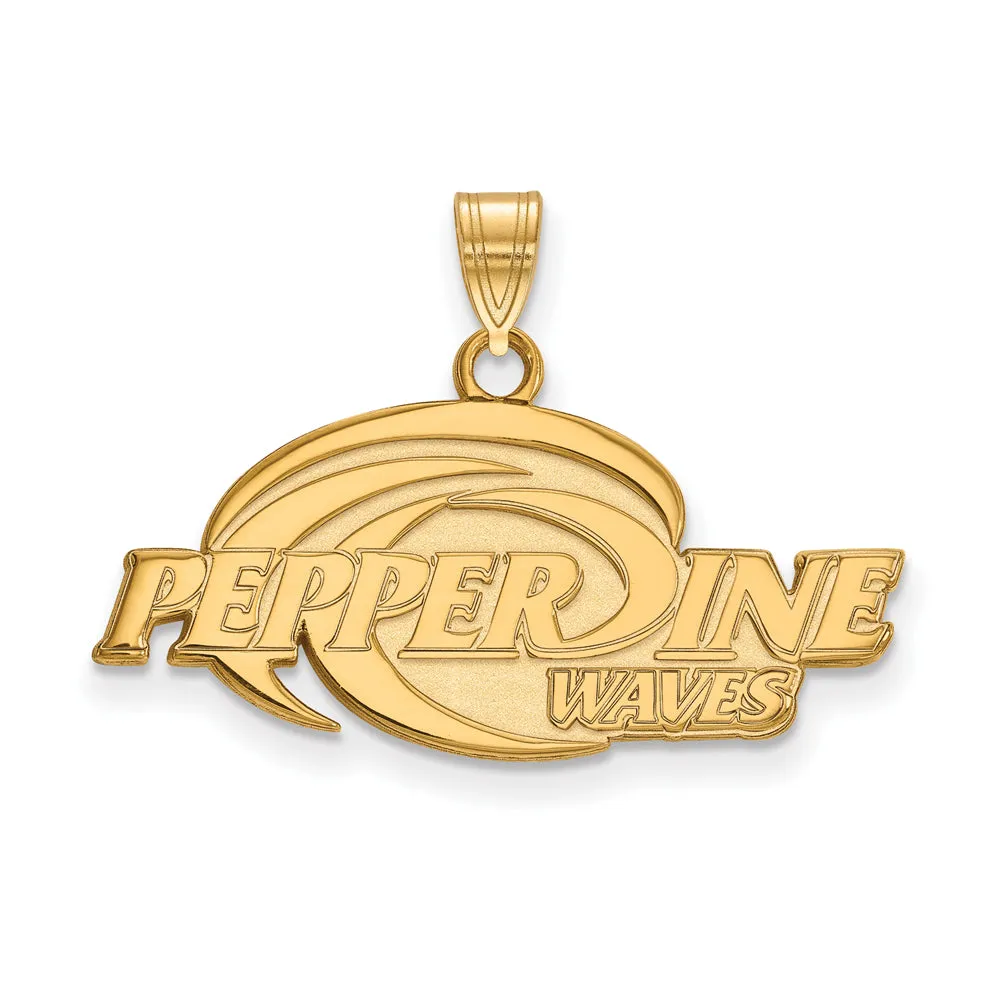 14k Yellow Gold Pepperdine U. Small Logo Pendant