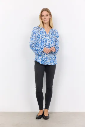 40540 - Blue Doha Print Blouse - Soya Concept