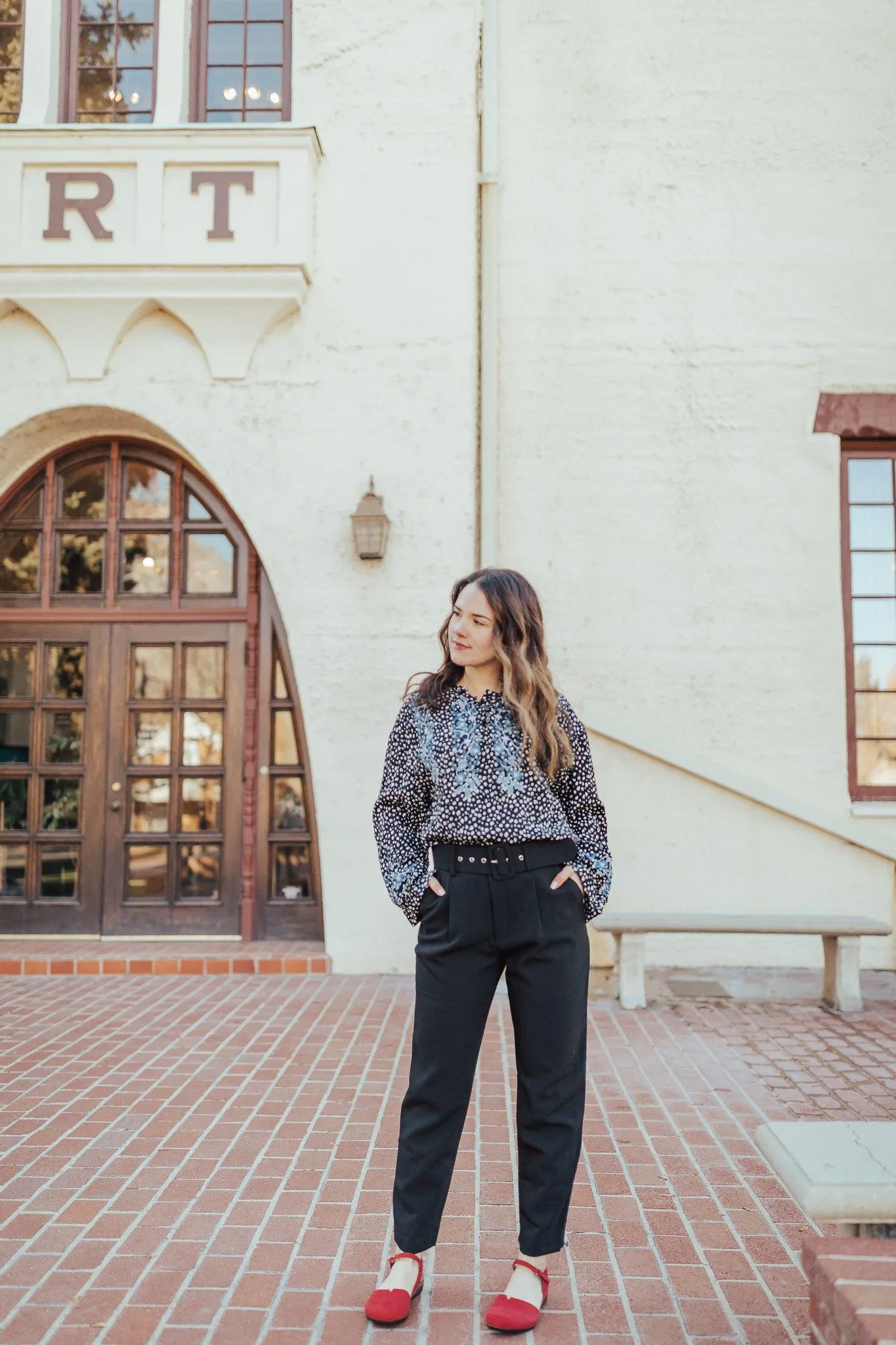 Adrienne Embroidered Top Black