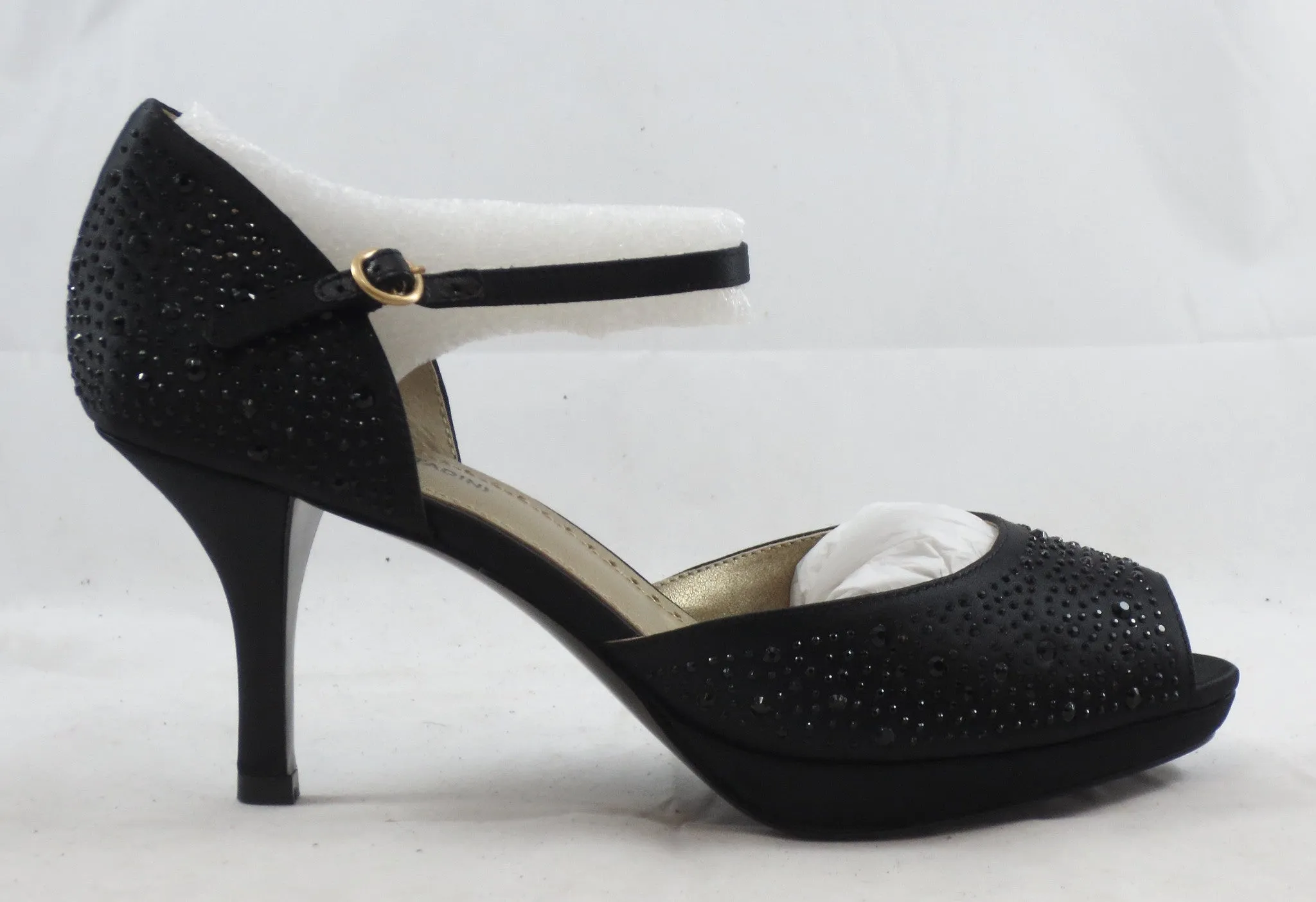 ADRIENNE VITTADINI Women's Potomac Pump - Black Satin - MSRP $99