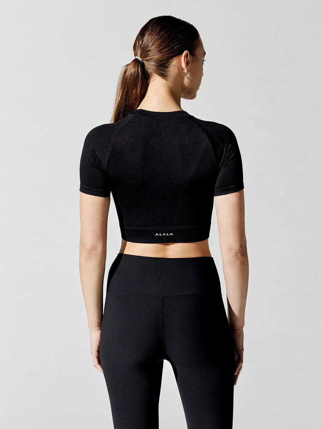 Barre Seamless Tee - Black