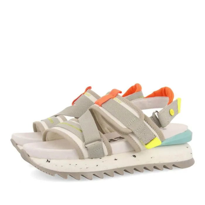 Blaru women's sporty white and grey sandals