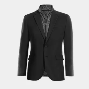  Blazer negro Ónix de entretiempo con pieza gilet