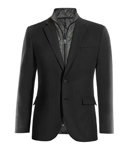  Blazer negro Ónix de entretiempo con pieza gilet