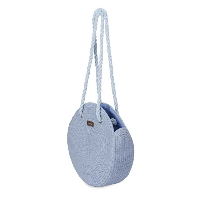 BLUE ROUND HAND BAG FOR WOMAN YOAKUM