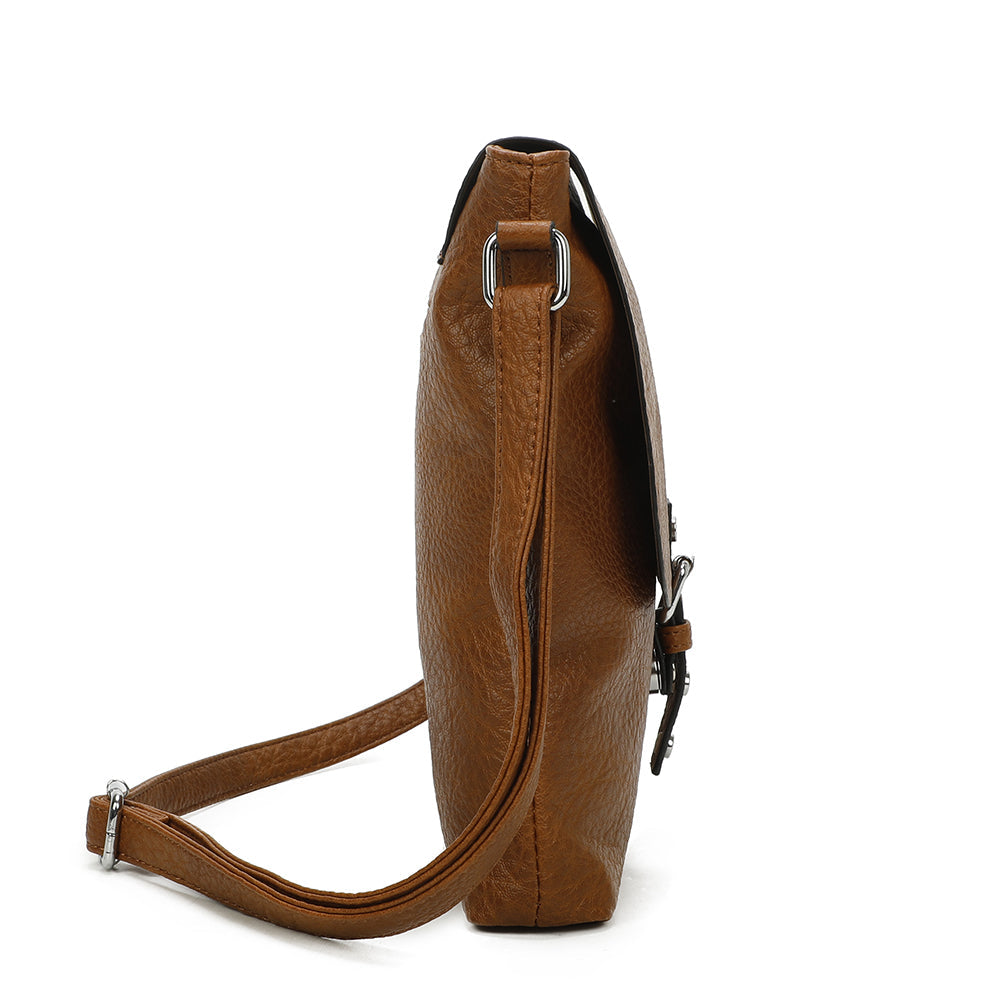 Brown Everyday handbag with Silver Buckle Fastening