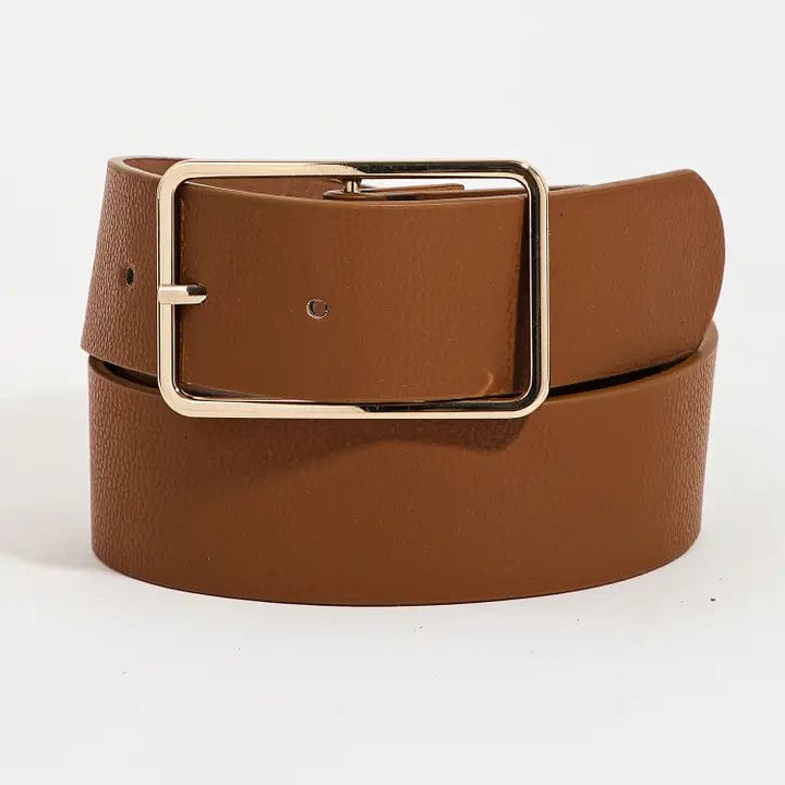 Brown Square Buckle Belt