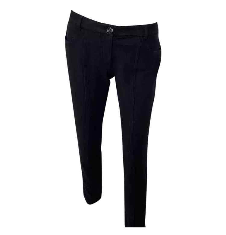 Chanel Black Cotton Low Rider Pant Jeans FR 38 US 4/6