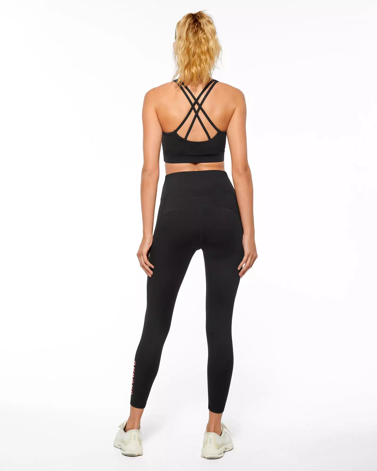 Classic 7/8 High Waist Pocket Legging Black/Pink