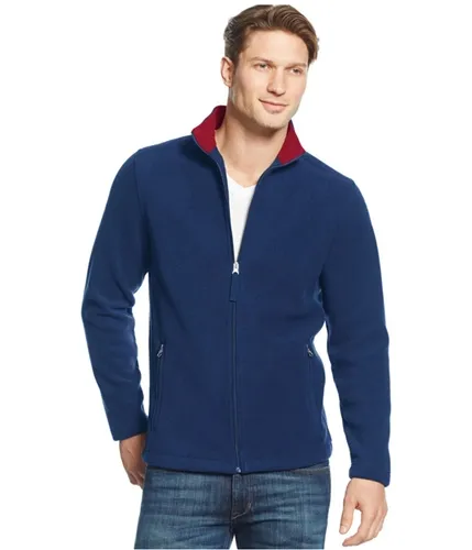 Club Room Mens Fz Mock Neck Fleece Jacket