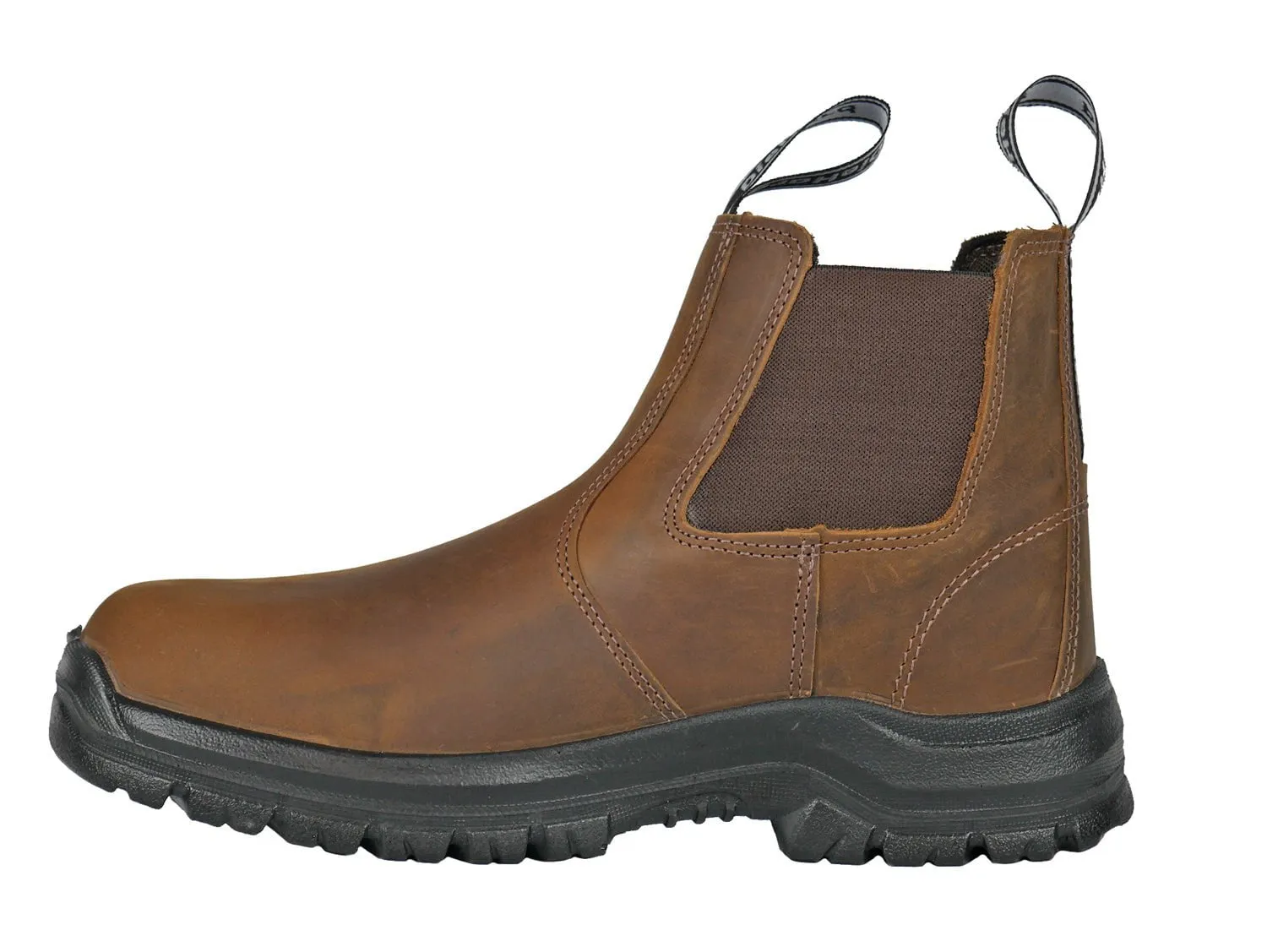 DieHard Mens Polara Brown Leather Full-Grain Oiled Work Boots