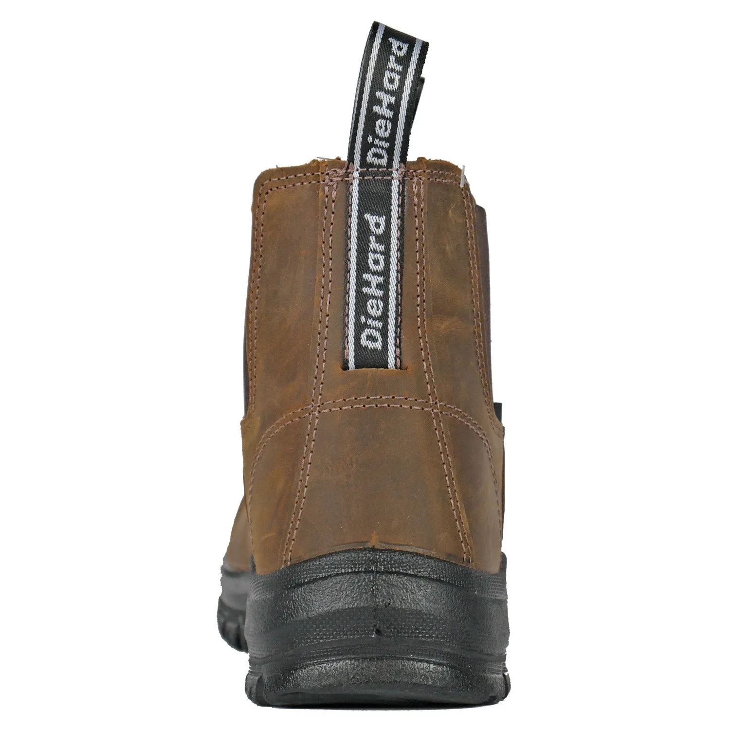 DieHard Mens Polara Brown Leather Full-Grain Oiled Work Boots