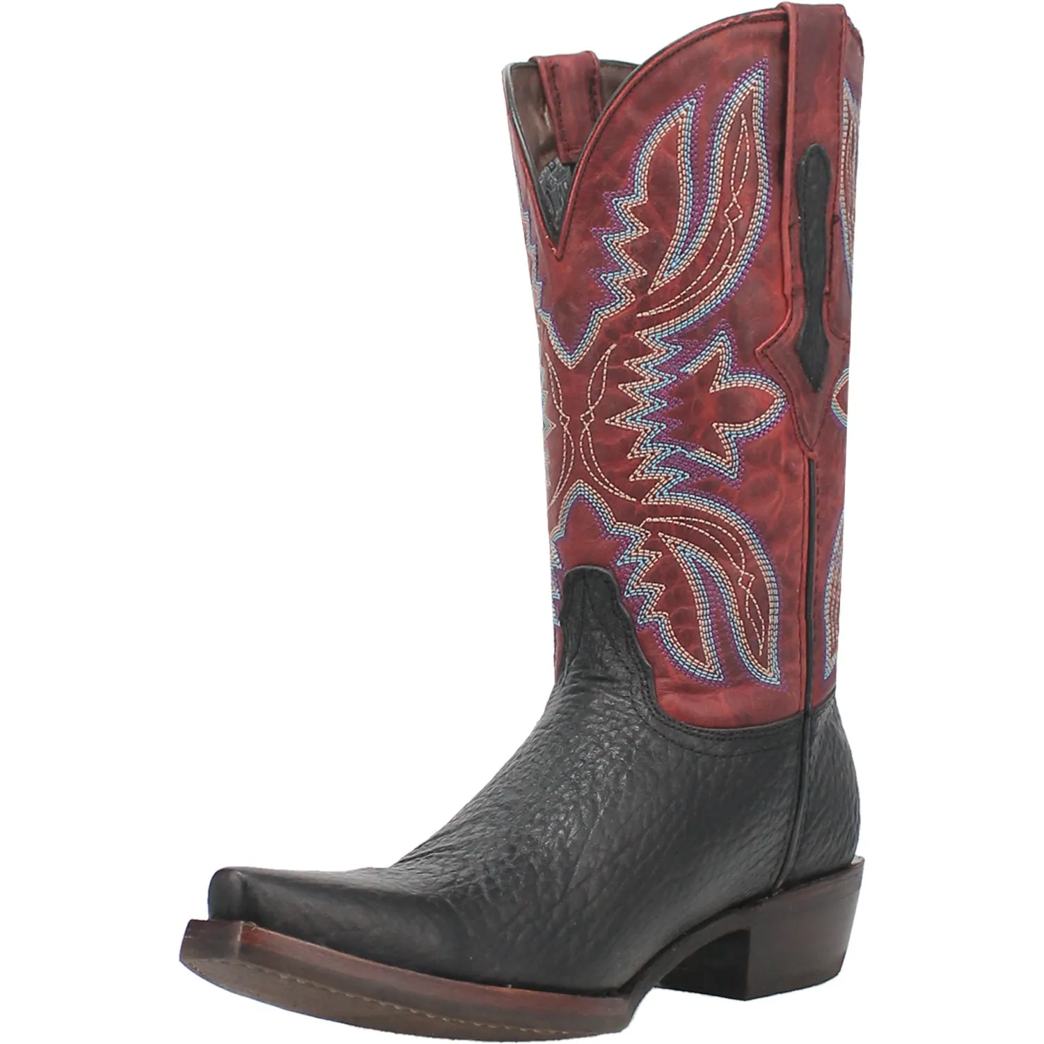 Dingo Mens Rio Lobo Black Leather Cowboy Boots