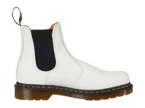 Dr. Martens 2976 Yellow Stitch Smooth Leather Chelsea Boots (White)