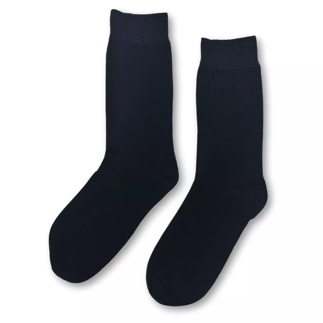 Edmondo Mens Black Cotton Dress Socks