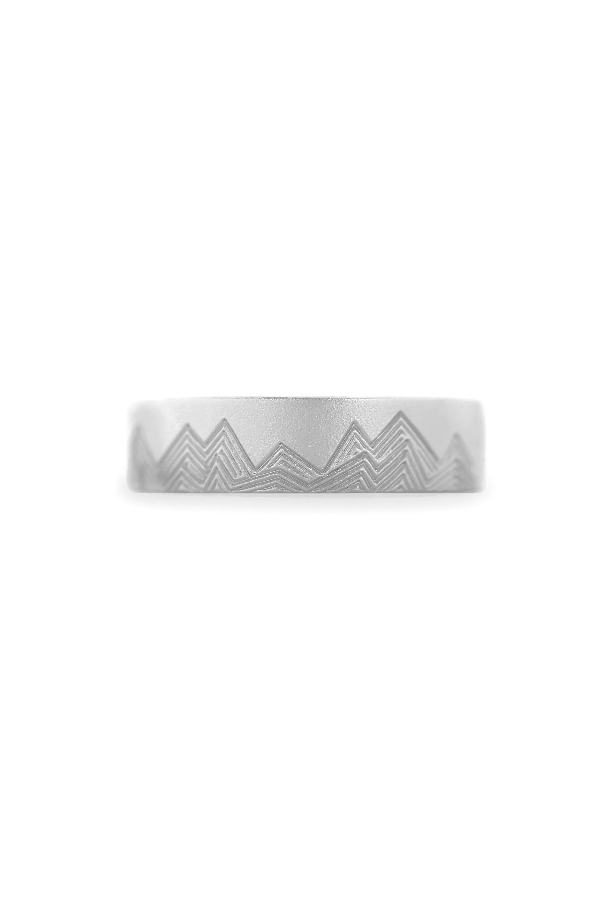 Elevation Mountains Engraved Band