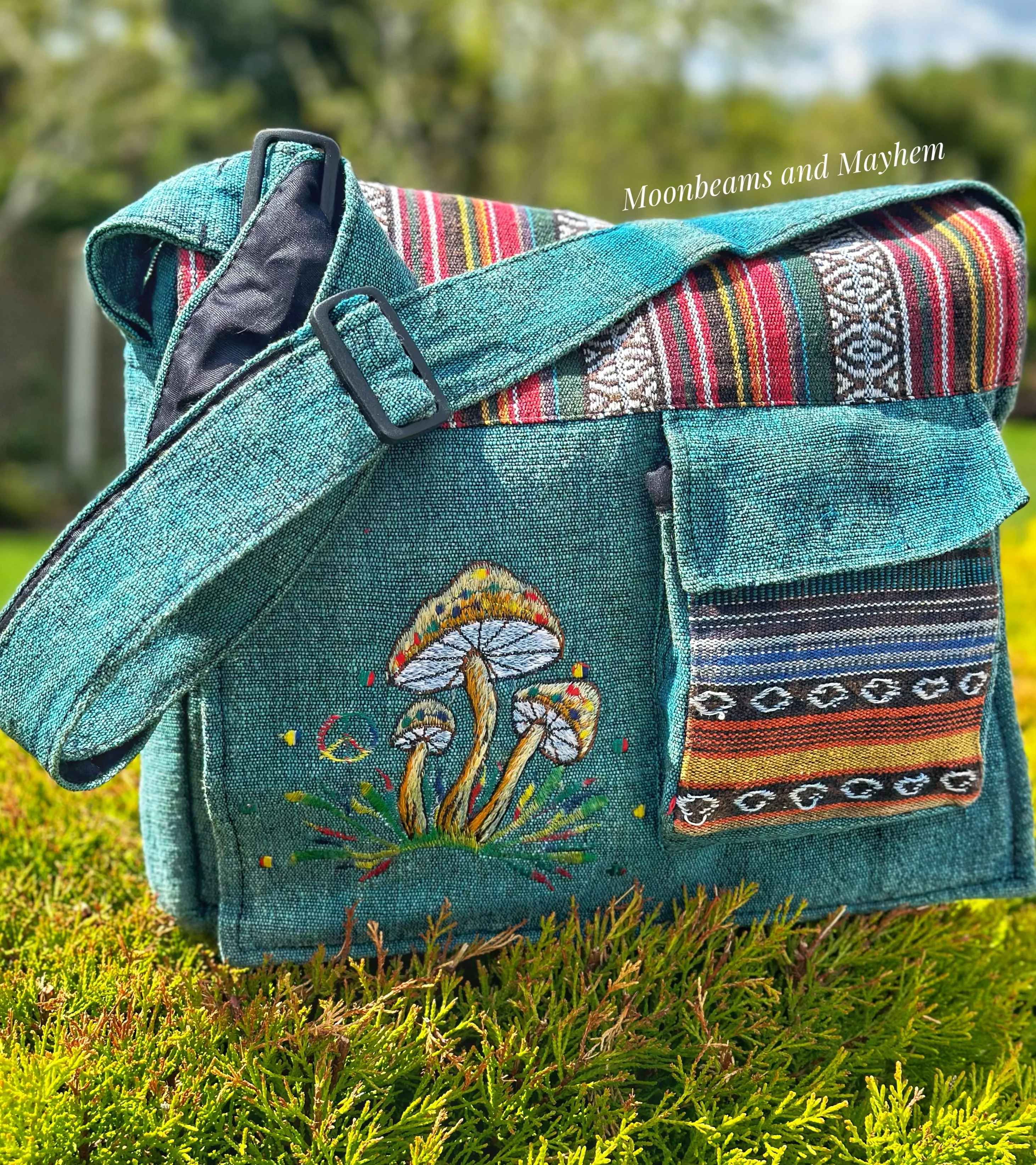 ENCHANTING TWILIGHT BLUE TOADSTOOL BAG