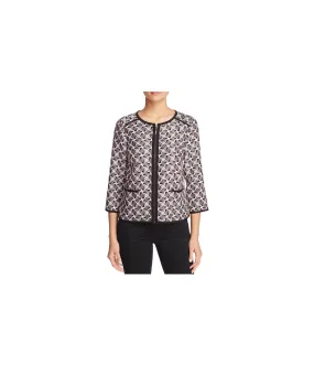 Finity Womens Geometric Ponte Jacket, TW1