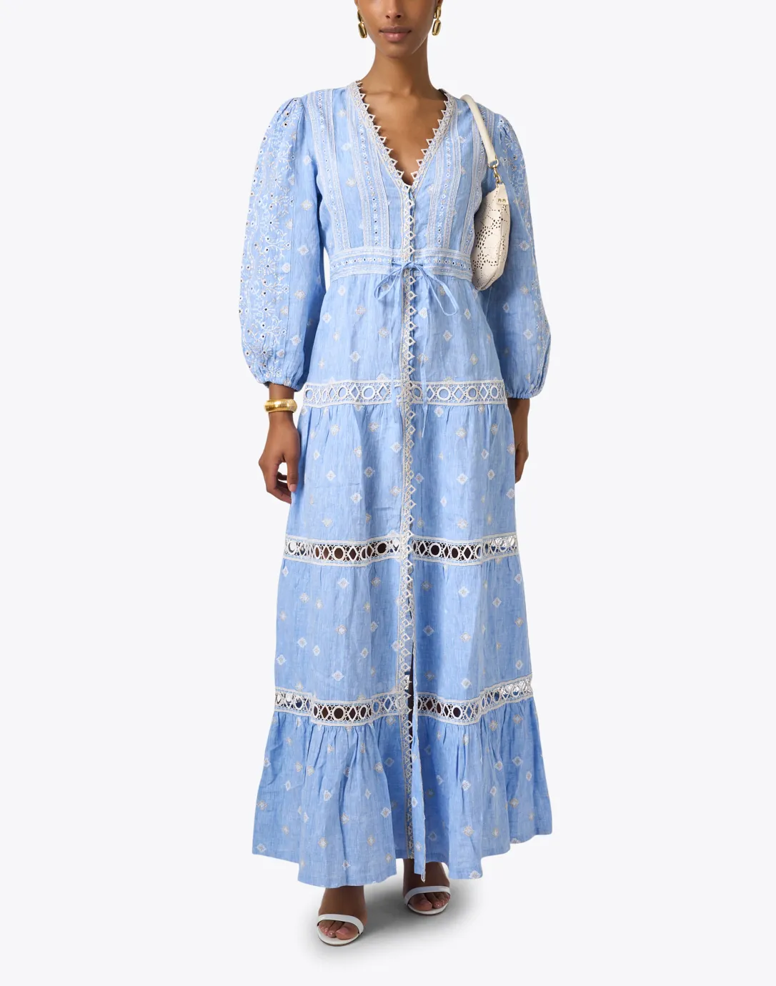 Galatea Blue Linen Dress