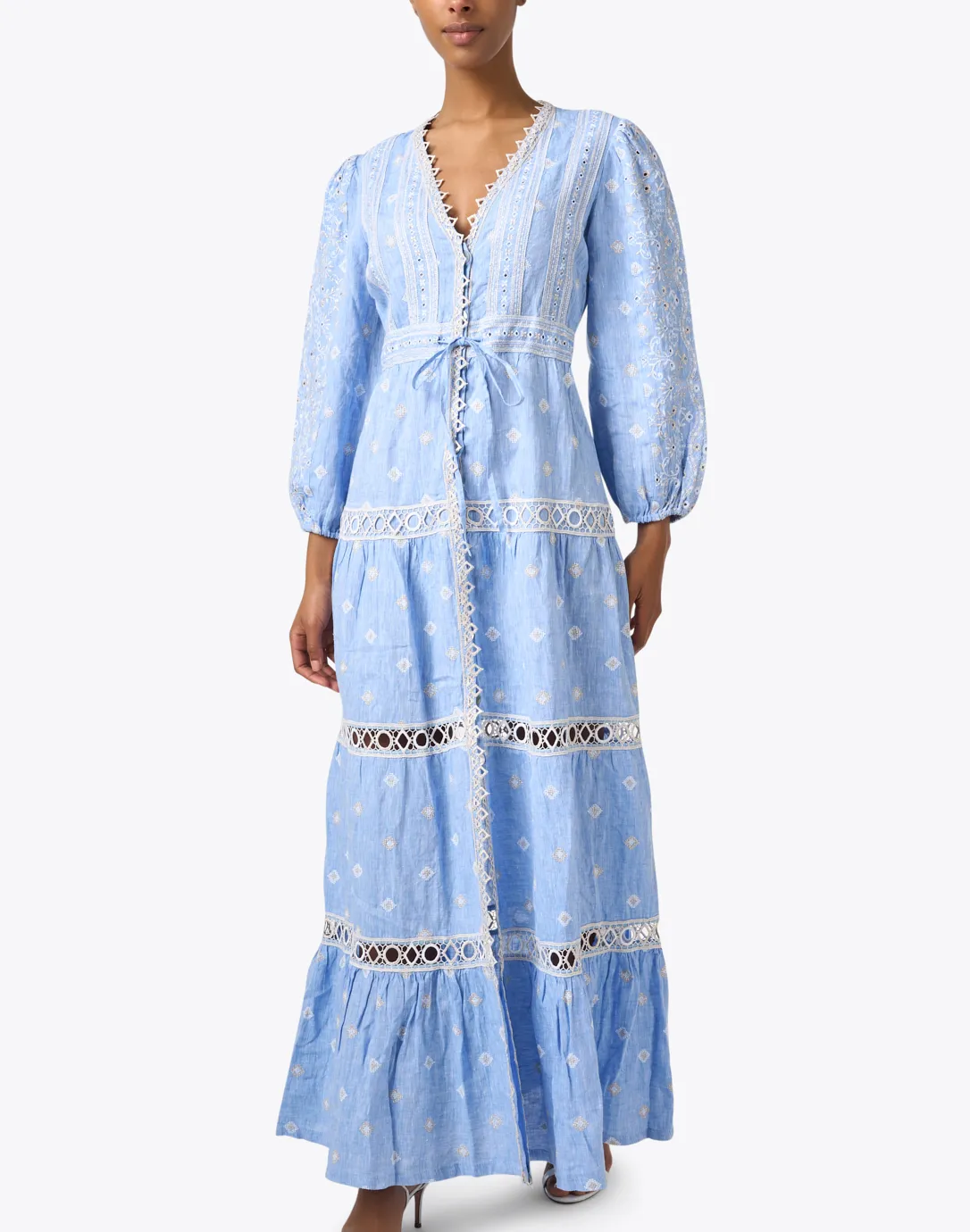 Galatea Blue Linen Dress