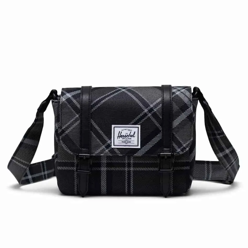 Herschel Retreat Crossbody Bag Mini – Greyscale Plaid