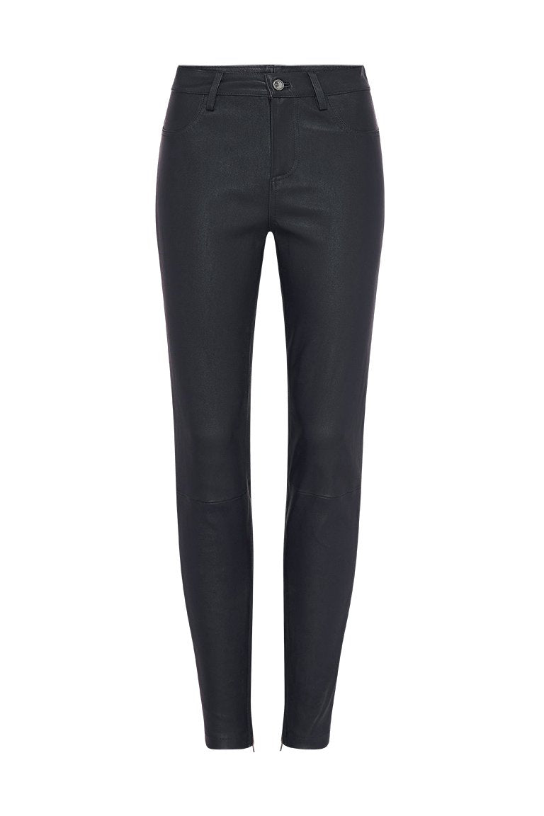 Houston High Rise Legging Black Stretch Leather