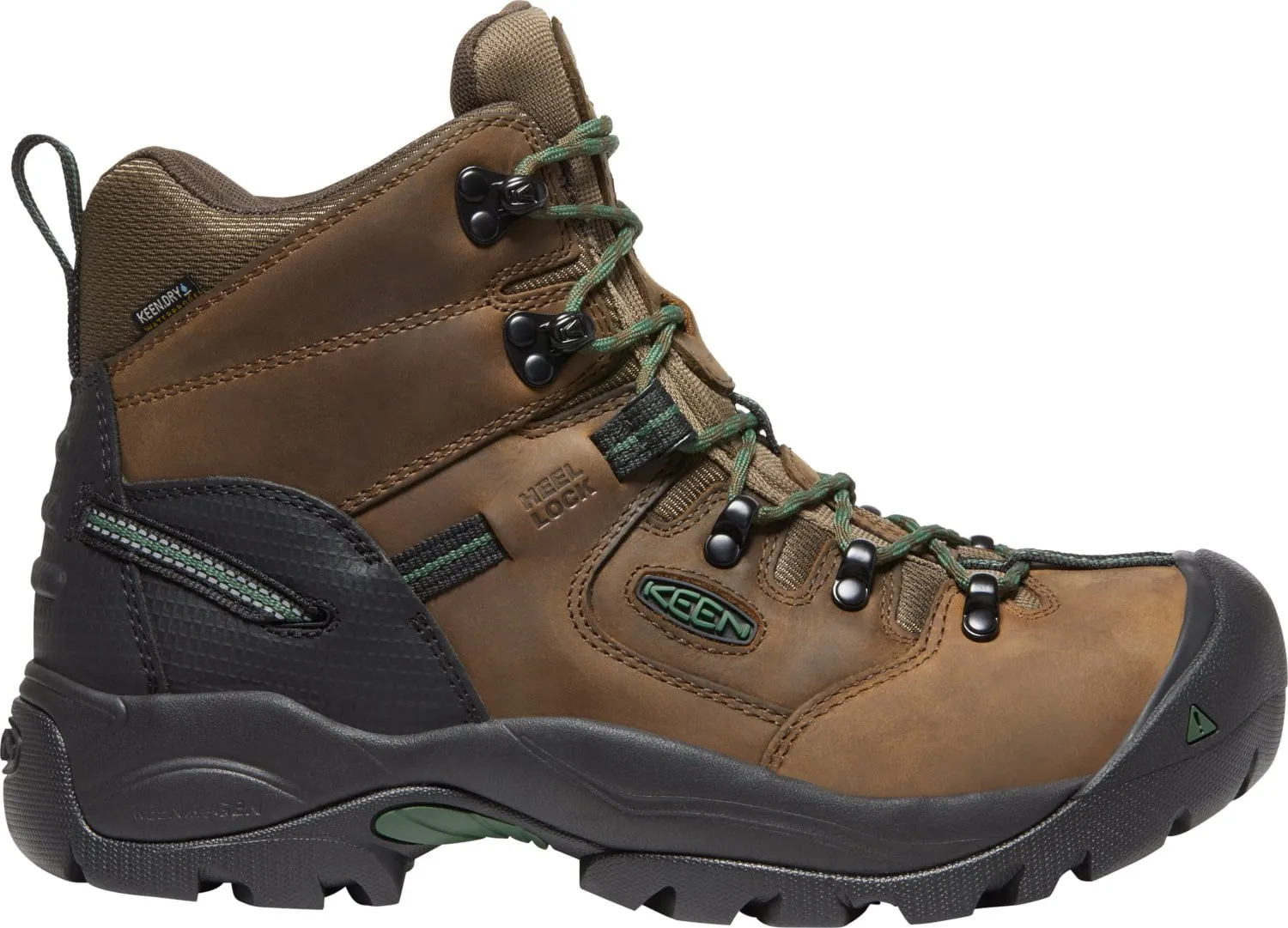 Keen Utility Mens Pittsburgh Energy 6in WP Cascade/Green Leather Work Boots