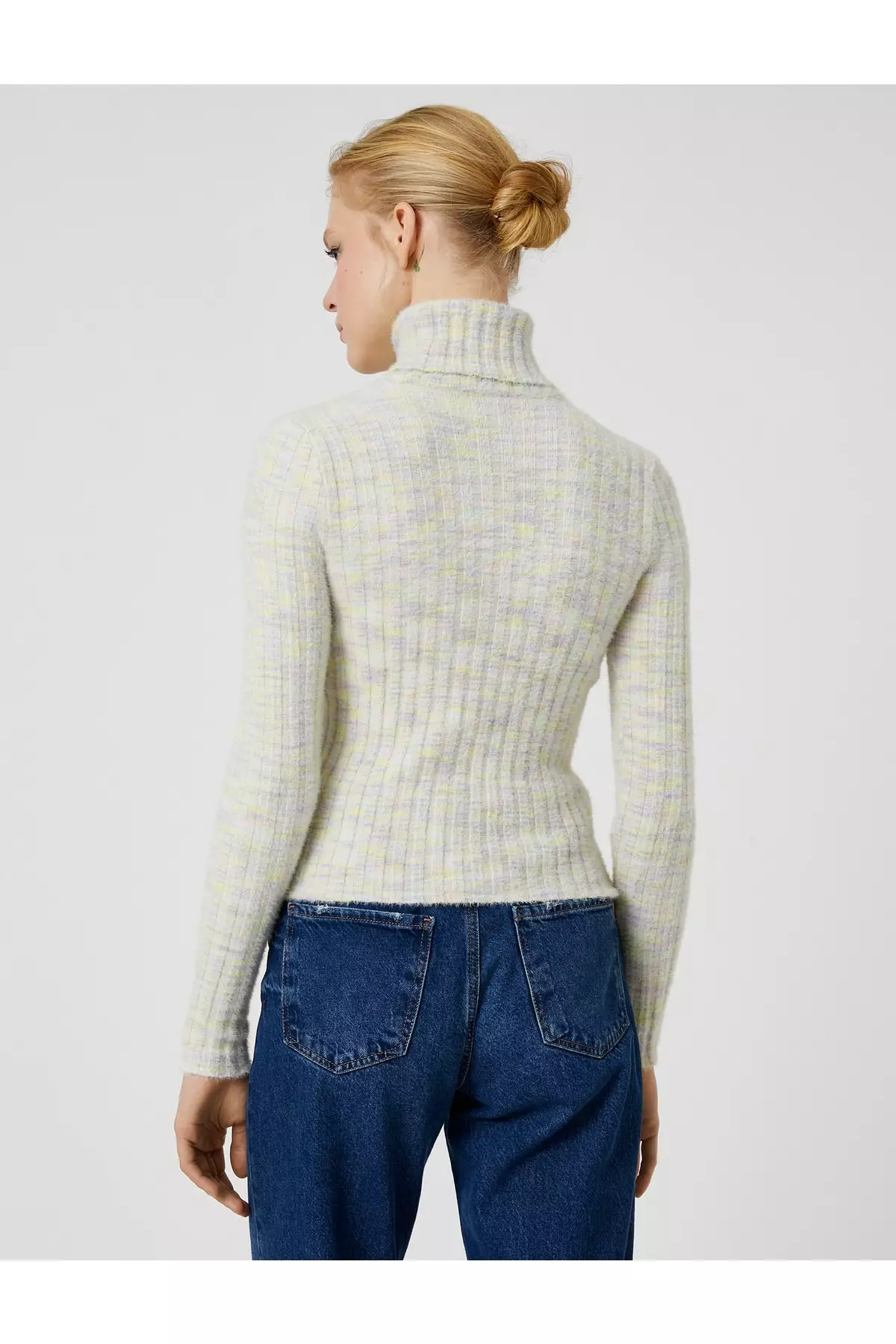 KOTON Soft Textured Turtleneck Sweater