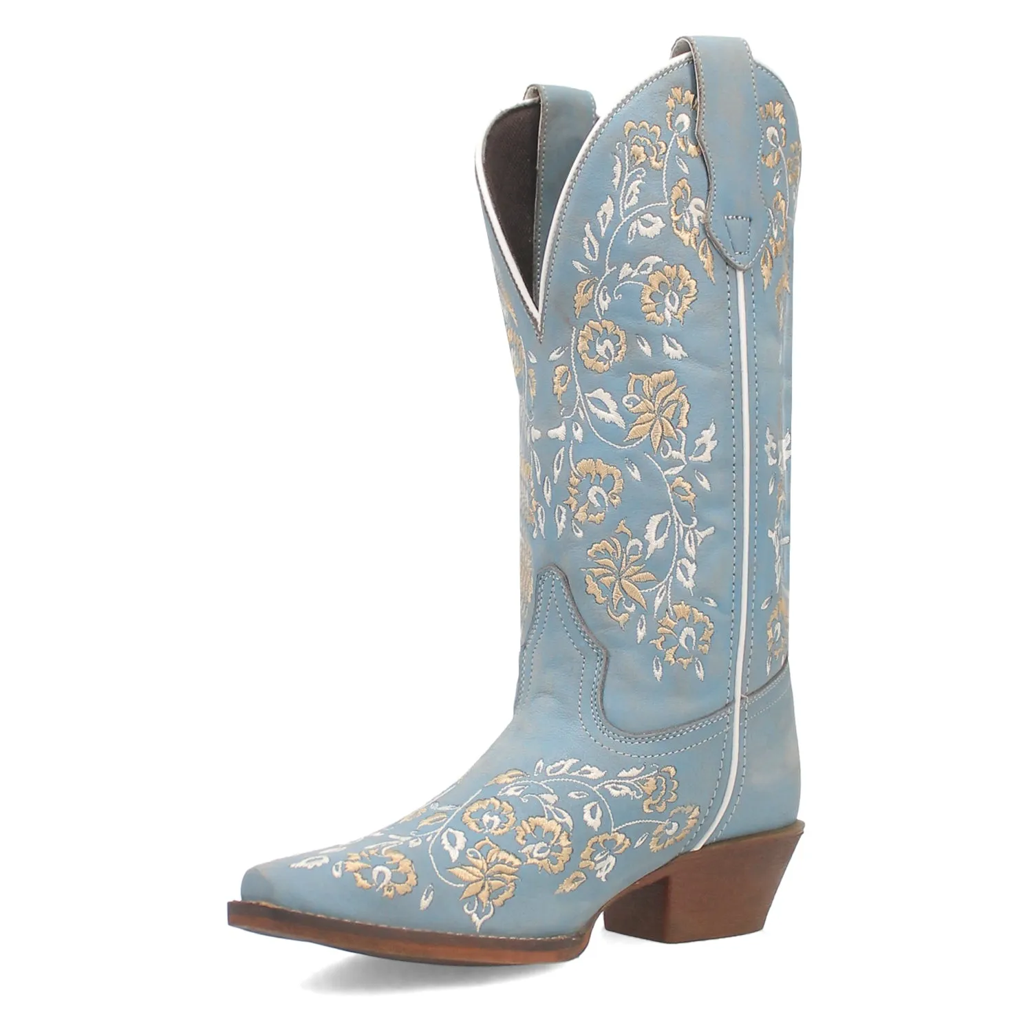 Laredo Womens Linley Denim Leather Cowboy Boots