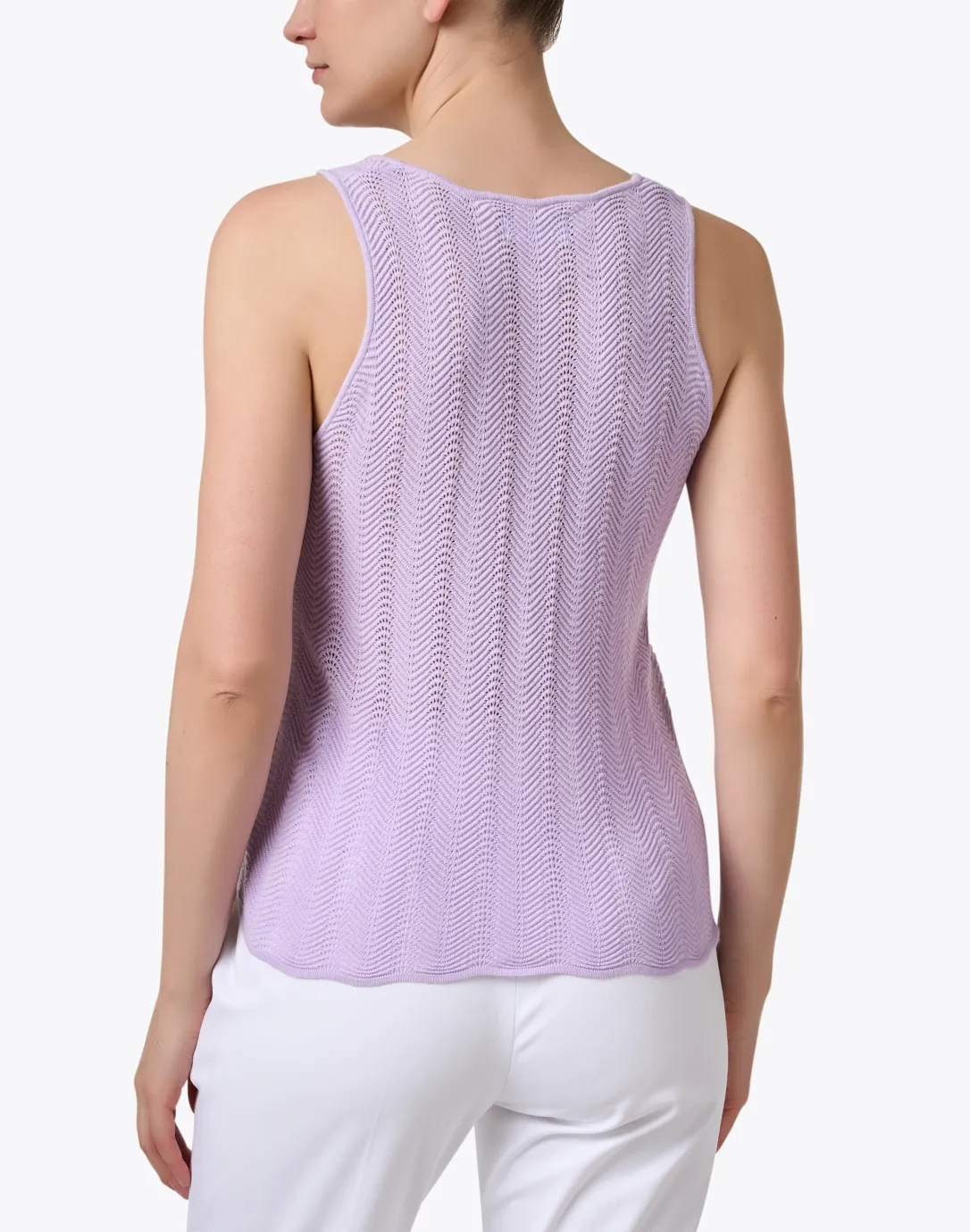 Lavender Pointelle Knit Tank