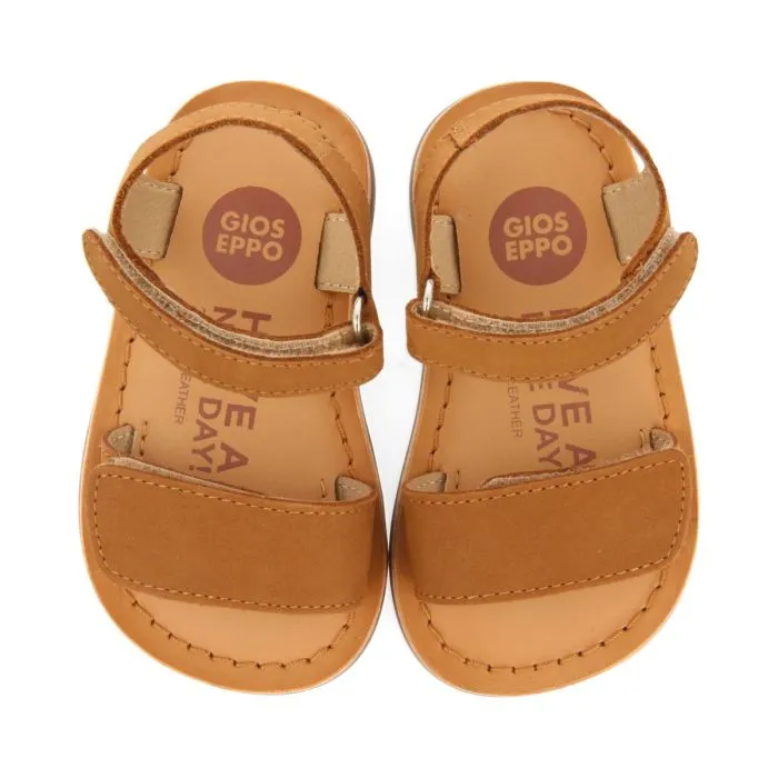 LEATHER BABY SANDALS WITH ADJUSTABLE CLOSURE PALMETTO