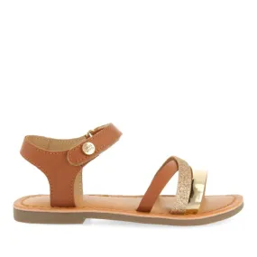 LEATHER SANDALS WITH GLITTER AND METALLIC DETAILS FOR GIRLS AND BOYS LAWTEY