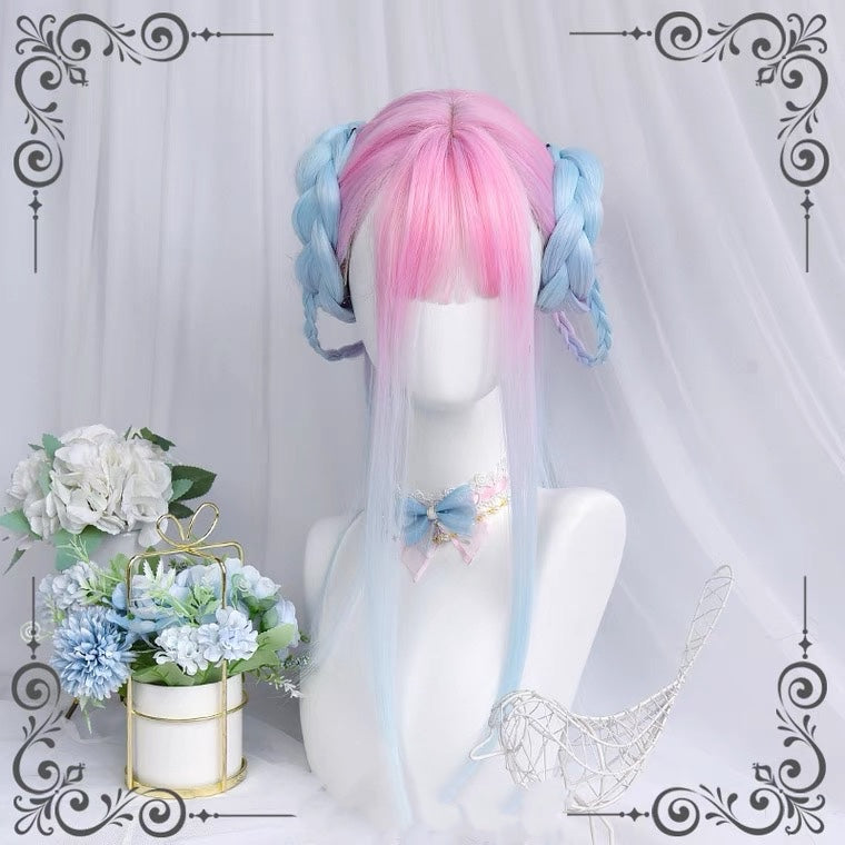 LOLITA PINK BLUE LONG STRAIGHT WIG BY60050