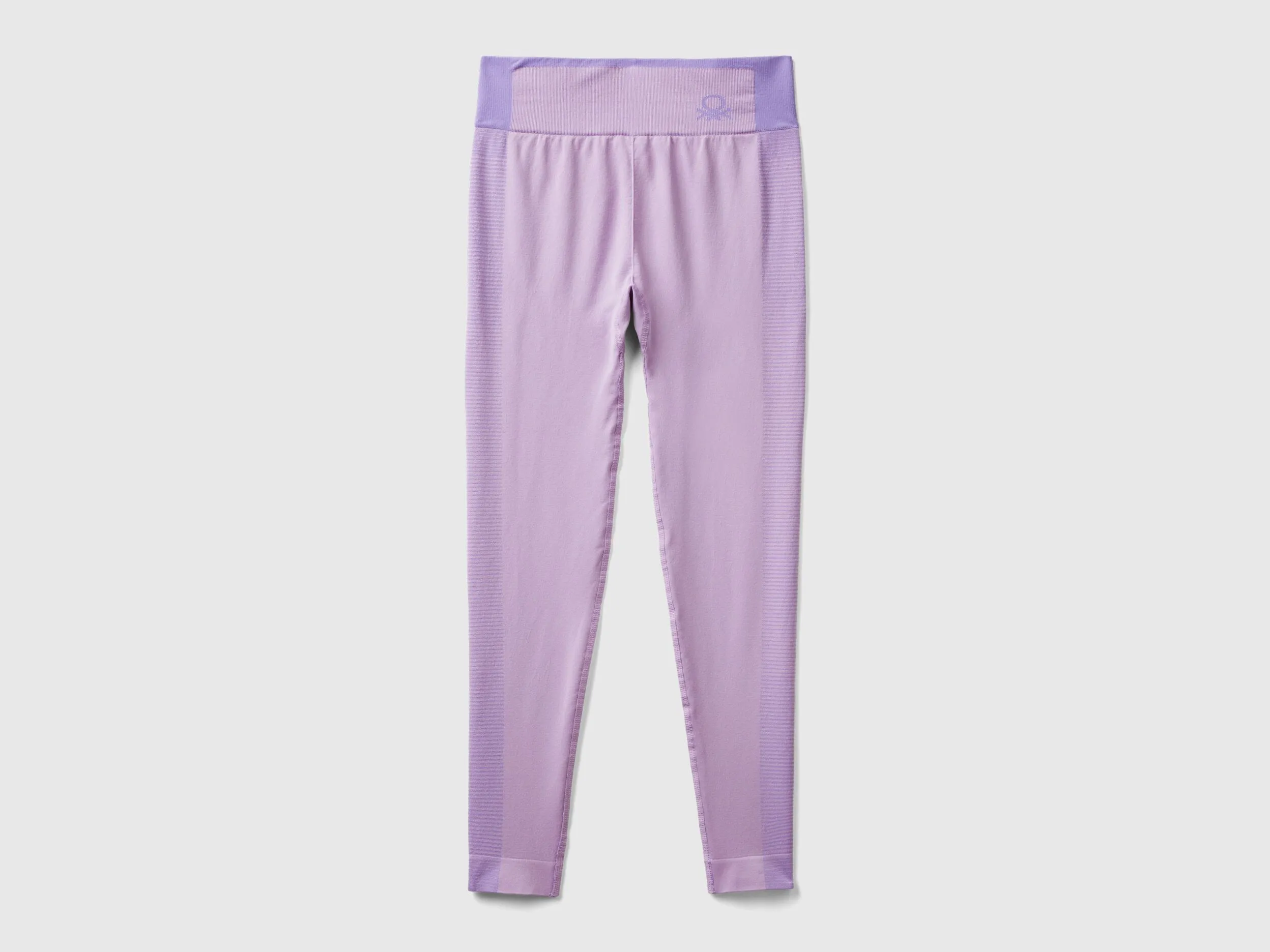 Long seamless sports leggings - Lilac | Benetton