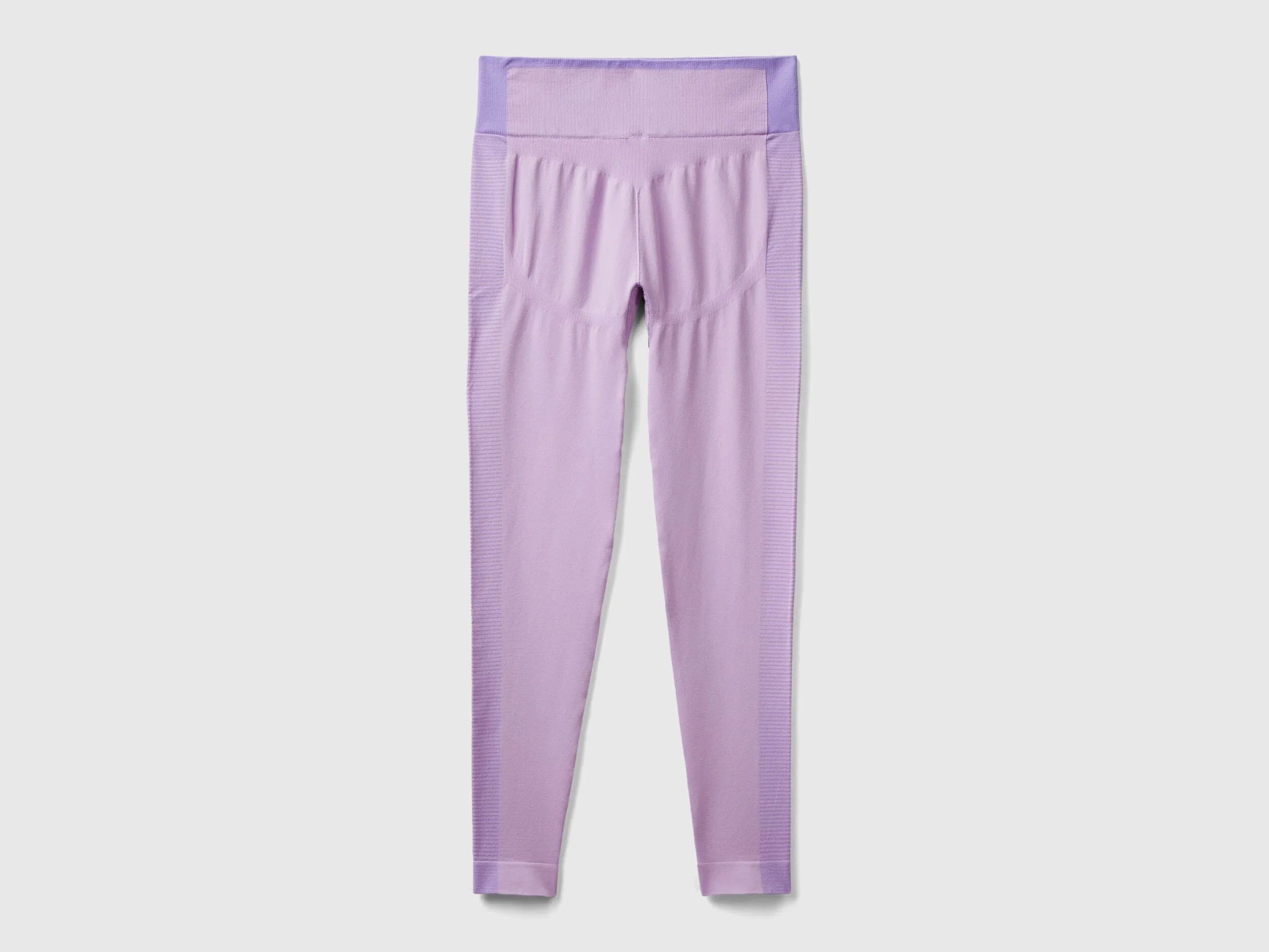 Long seamless sports leggings - Lilac | Benetton