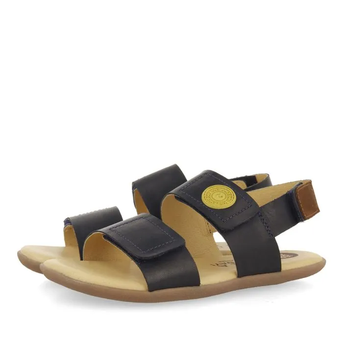 NAVY BLUE SANDALS WITH YELLOW ACCENTS FOR BOYS AND GIRLS CORNWALL