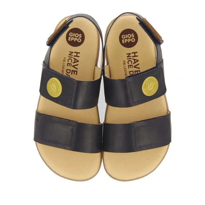 NAVY BLUE SANDALS WITH YELLOW ACCENTS FOR BOYS AND GIRLS CORNWALL