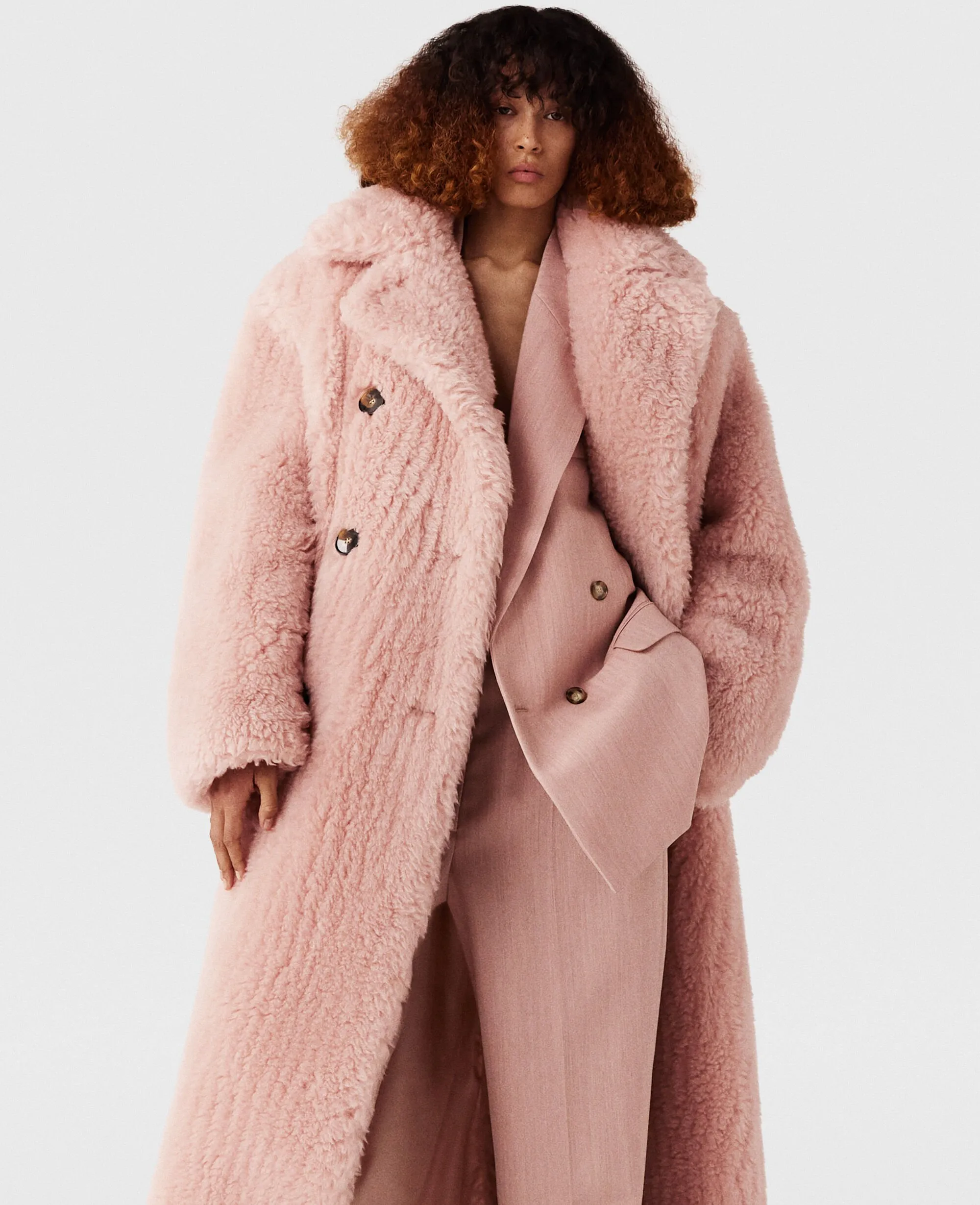 Oversized Plush Teddy Long Coat