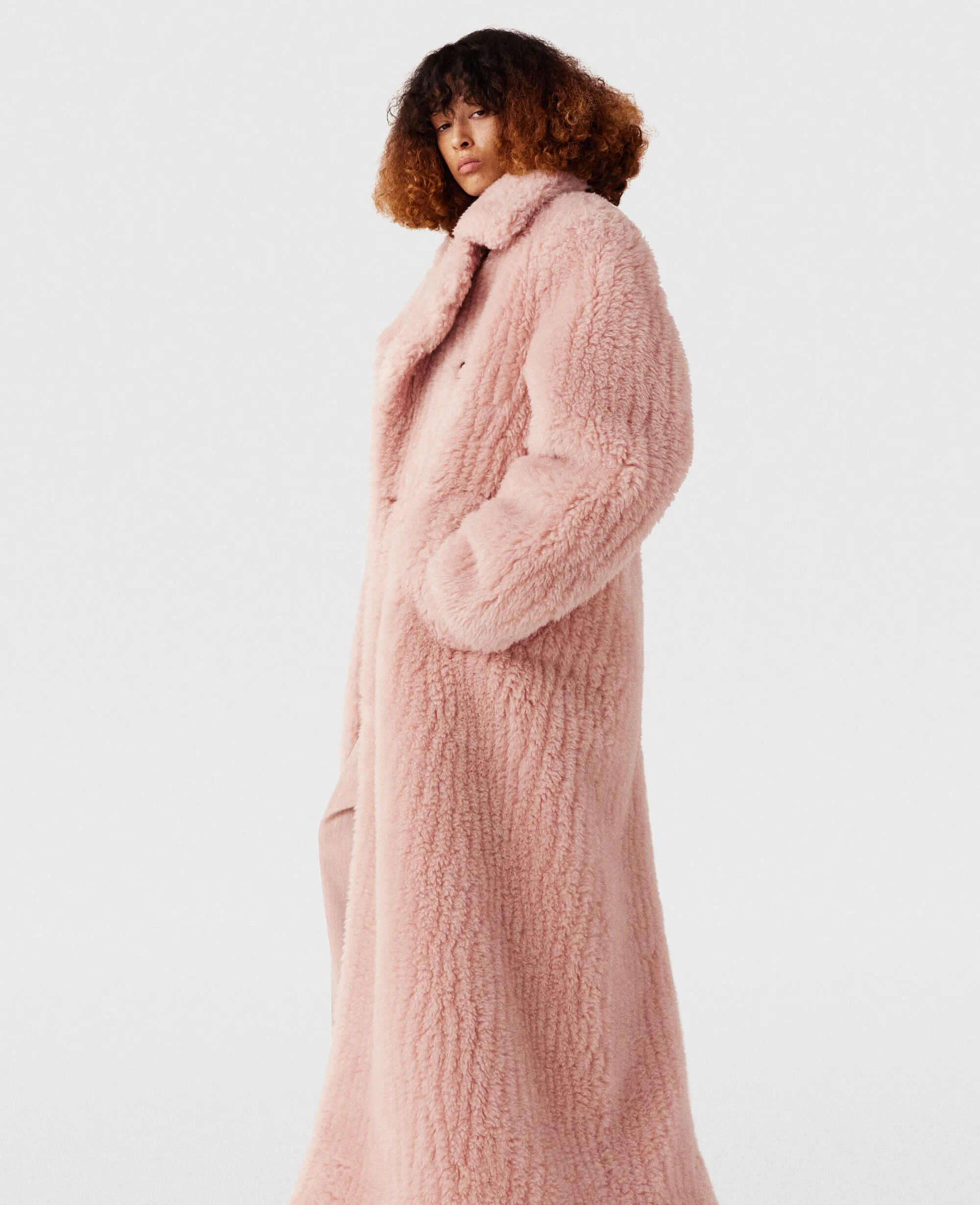 Oversized Plush Teddy Long Coat