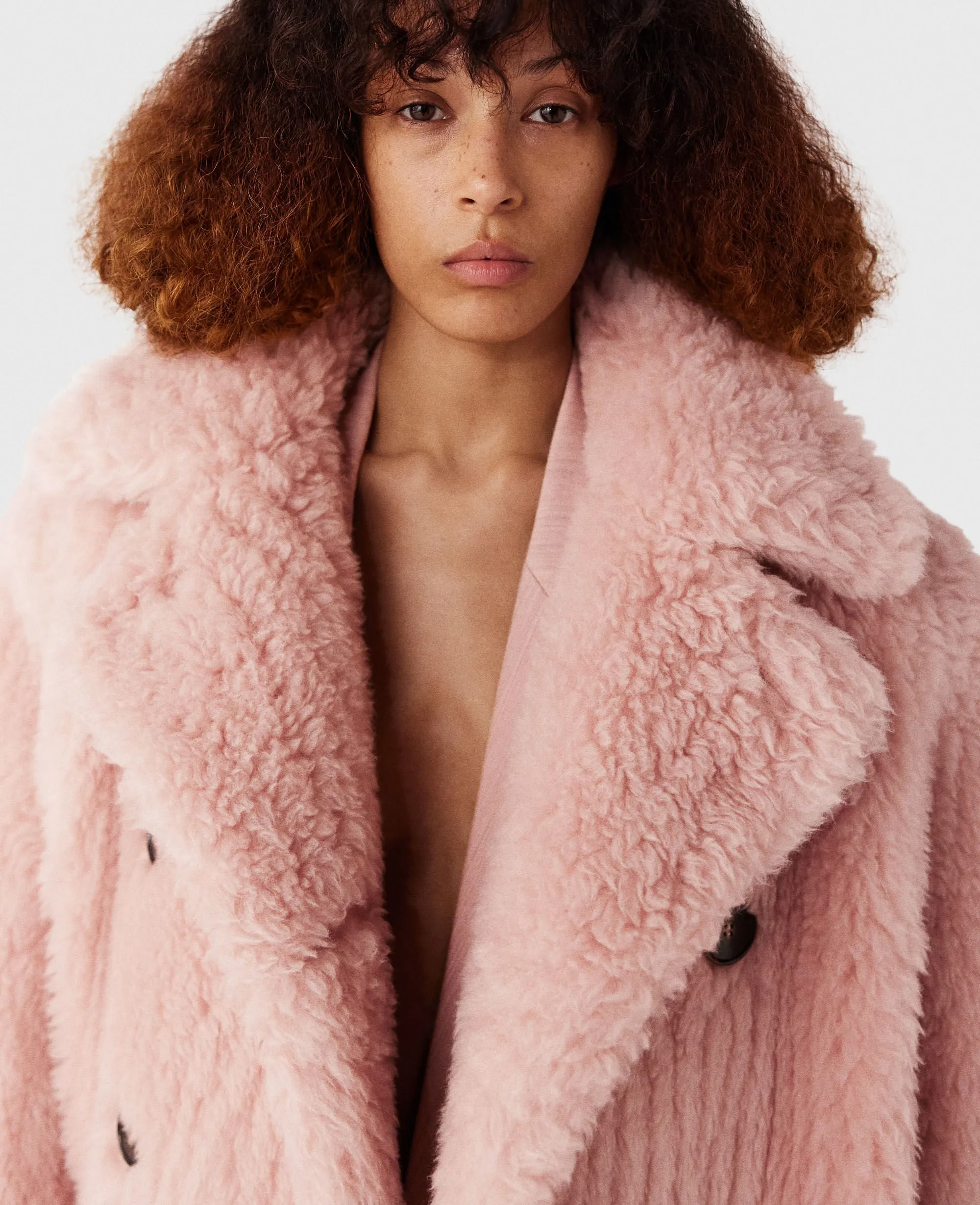 Oversized Plush Teddy Long Coat