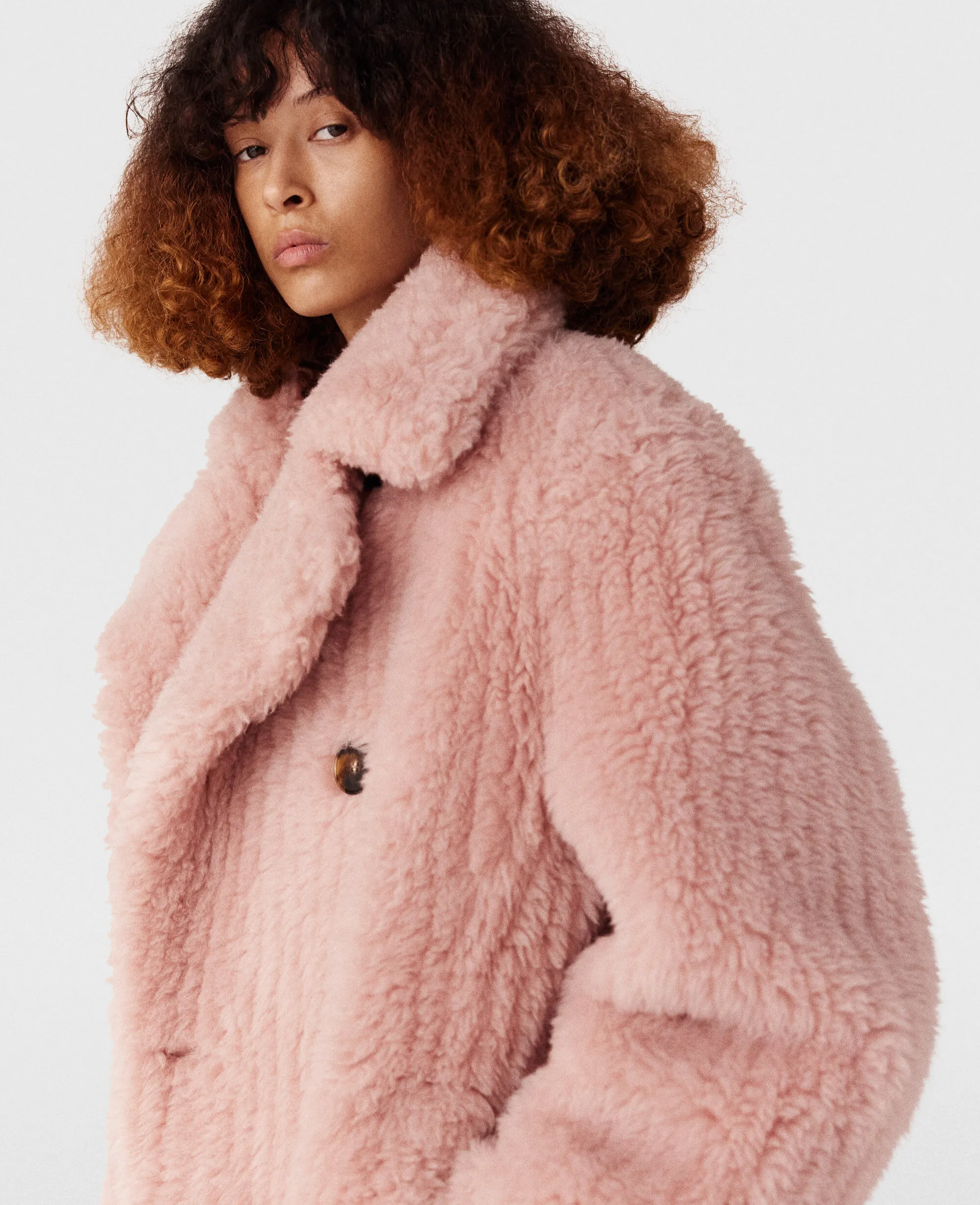 Oversized Plush Teddy Long Coat