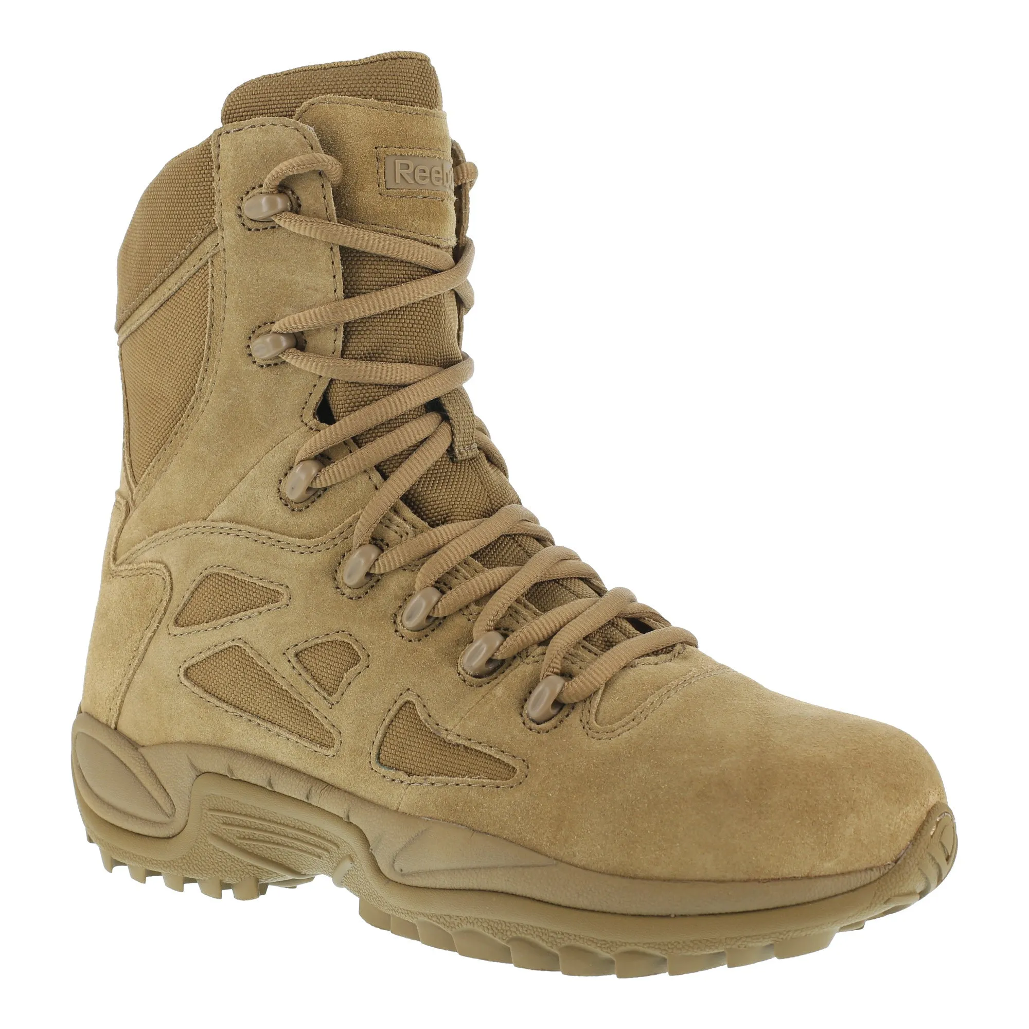 Reebok Womens Coyote Leather Military Boots Stealth 8in Rapid Response