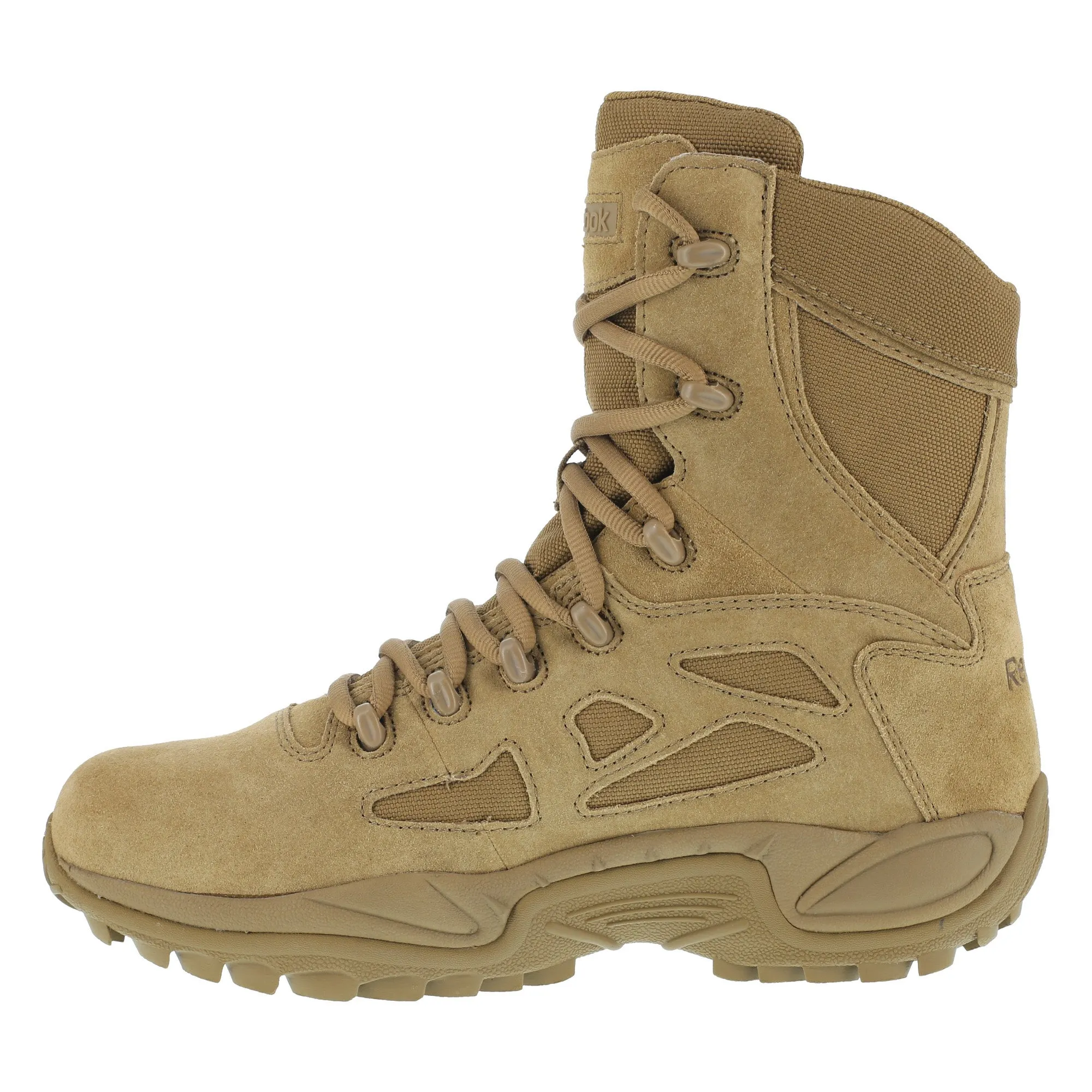 Reebok Womens Coyote Leather Military Boots Stealth 8in Rapid Response