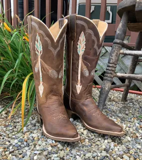 Roper Women's Arrow Feather Wide Calf Snip Toe Cowgirl Boot 8128-8460