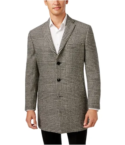 Tallia Mens Plaid Three Button Blazer Jacket