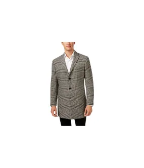 Tallia Mens Plaid Three Button Blazer Jacket