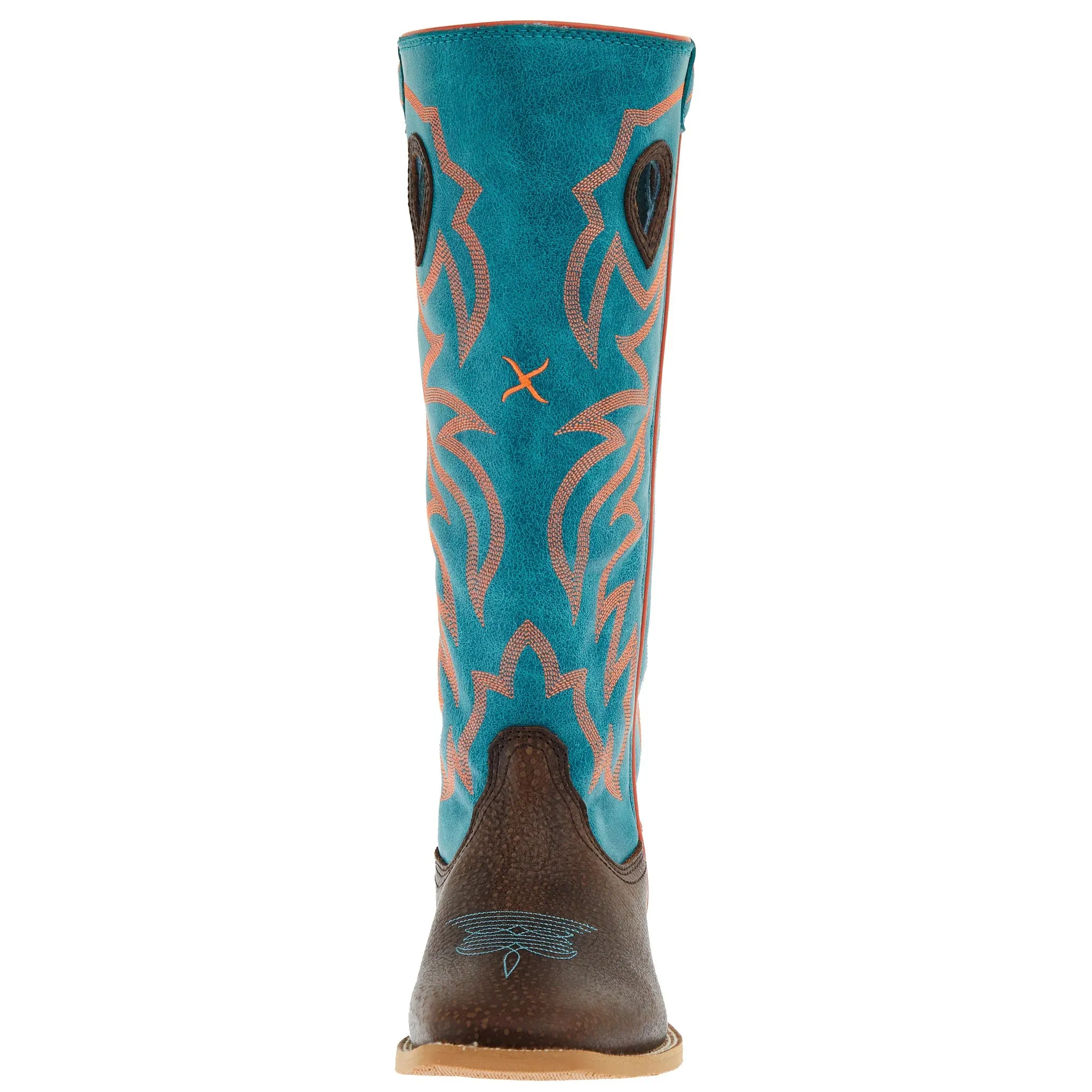 Twisted X Youth Buckaroo Boot- Dark Chocolate/Electric Turquoise