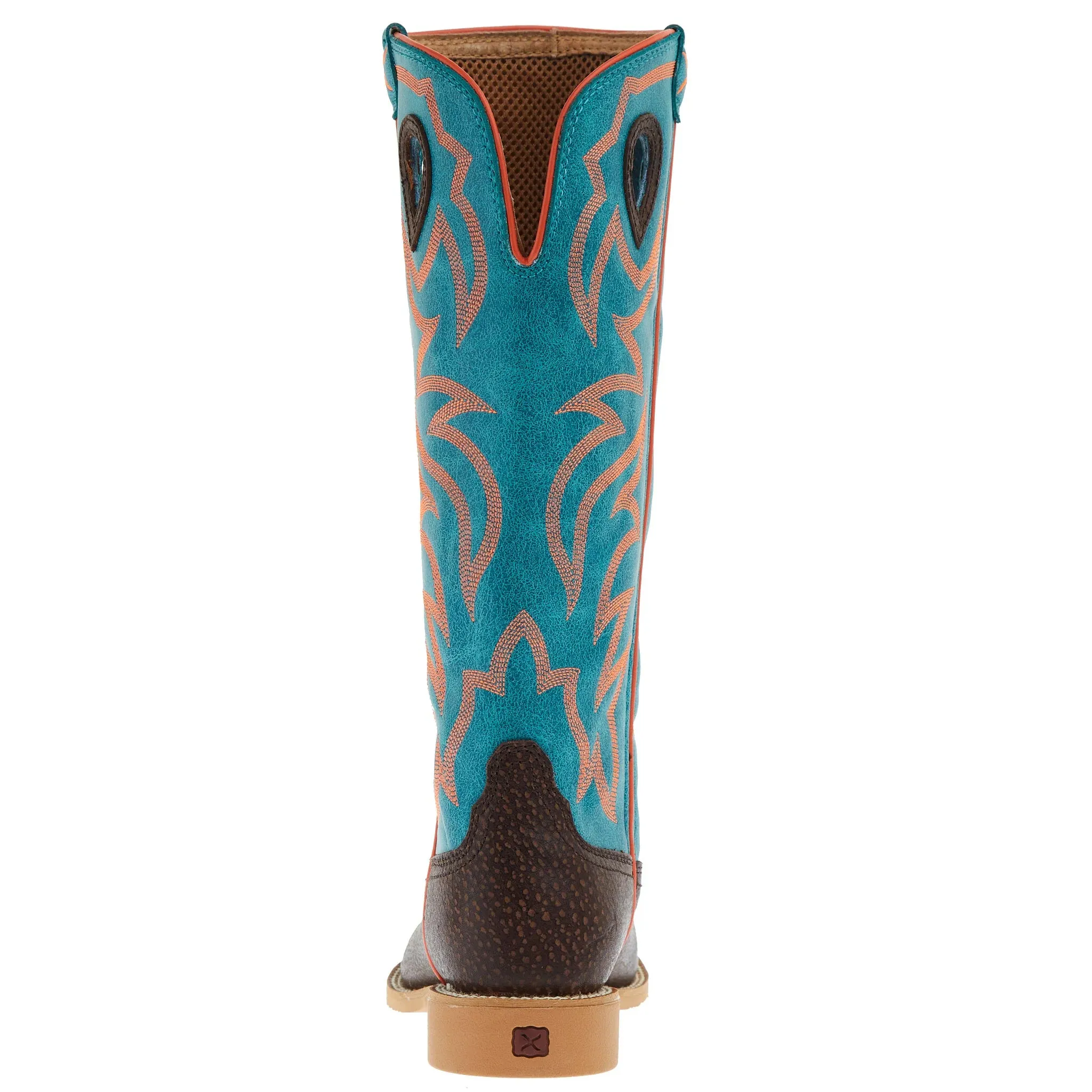 Twisted X Youth Buckaroo Boot- Dark Chocolate/Electric Turquoise