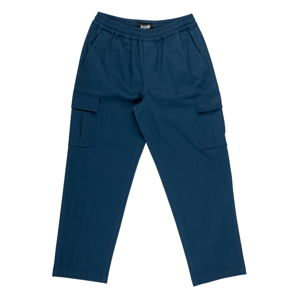 Welcome Principle Elastic Waist Twill Cargo Pants Navy