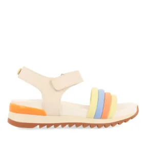 WHITE SPORTS SANDALS WITH MULTICOLOR DETAILS FOR GIRL AND BOY CLAPIERS